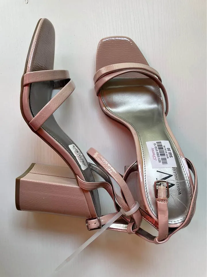 Worthington Mauve Strappy Heels thumbnail