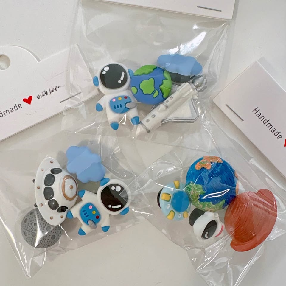 New 3D Space Theme Jibbitz, Croc Charms, Shoe Pins