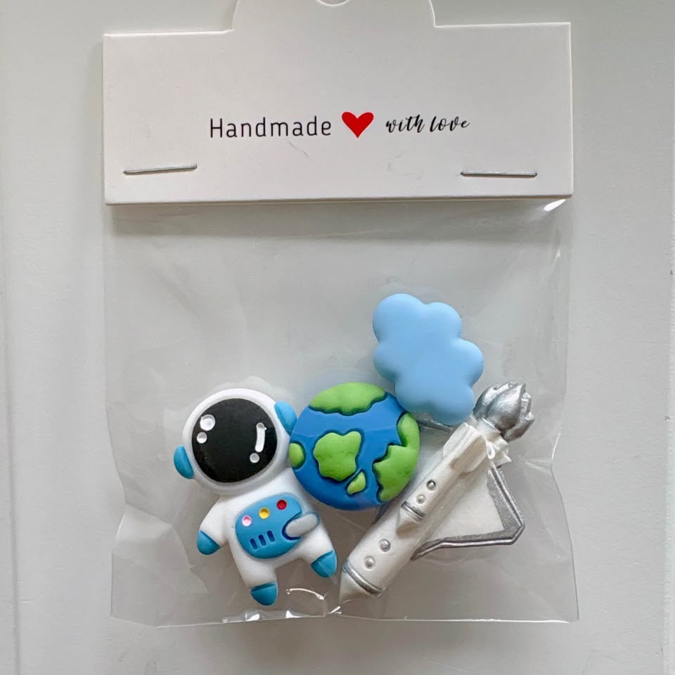 New 3D Space Theme Jibbitz, Croc Charms, Shoe Pins - photo 2