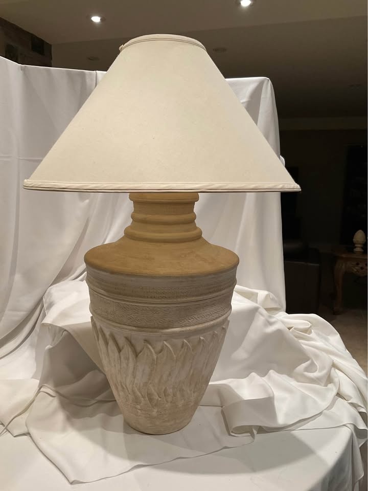 Vintage Renwil 1980s Coastal Boho Chic Ceramic Table Lamp - photo 4