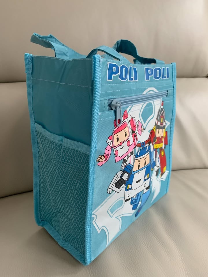 Robocar Poli Kids Hand Bag Shopping Tote Lunch Bag - photo 2