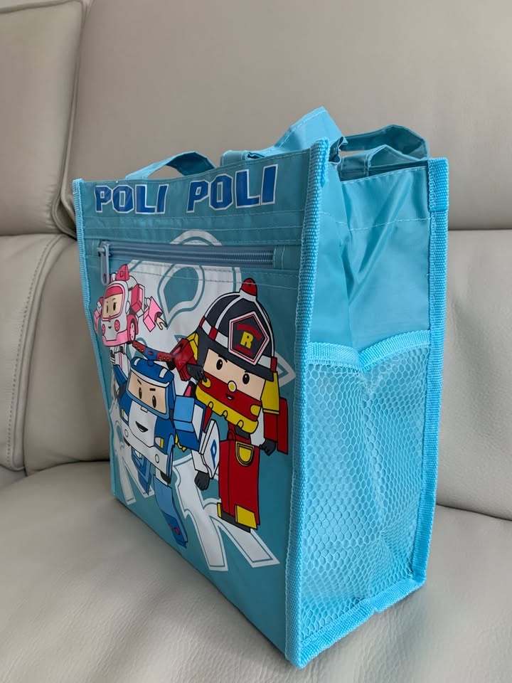 Robocar Poli Kids Hand Bag Shopping Tote Lunch Bag - photo 3