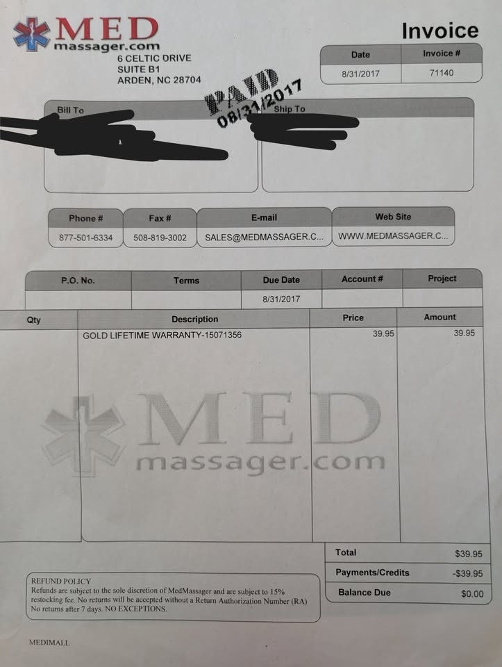 Moving Sale - Med Massager Foot Massager Plus w/ Lifetime Warran - photo 3