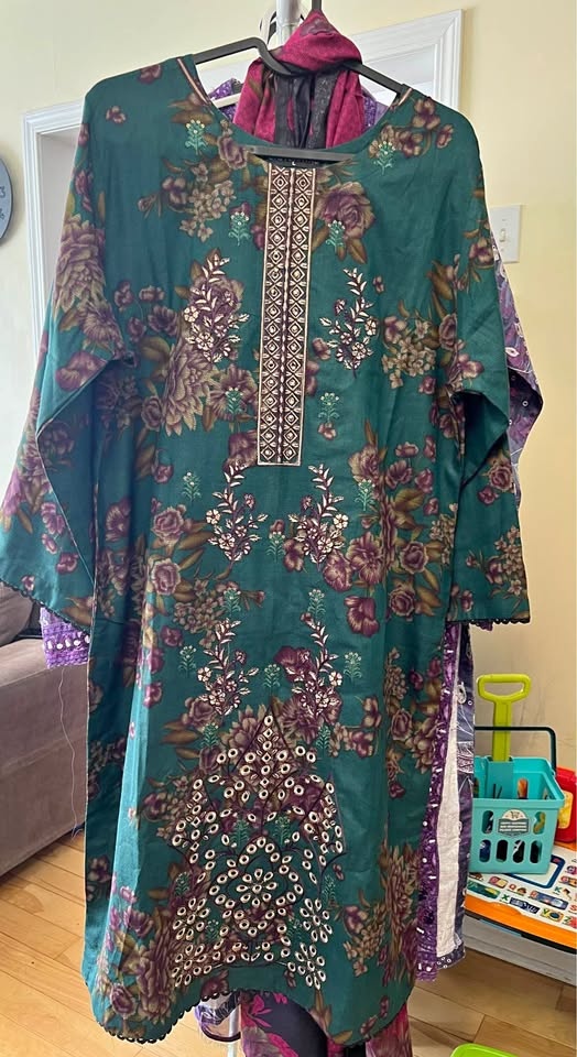 Beautiful 3Pcs Embroidered and laced Suits