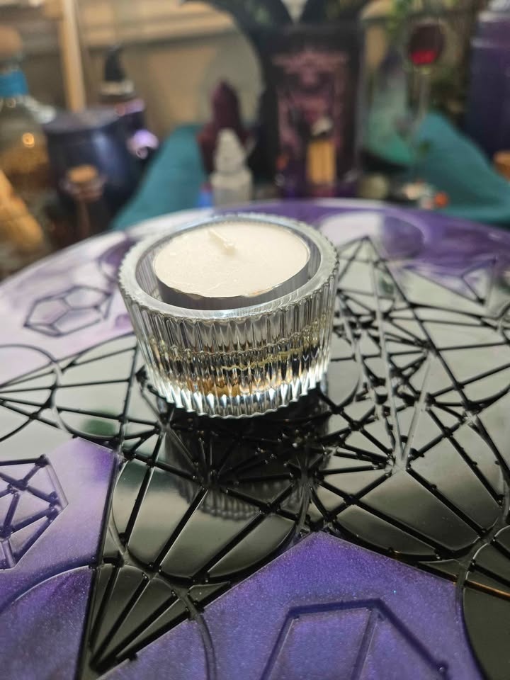 Self love candle holder and protection embedded with real crysta - photo 3