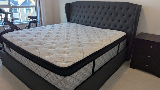 KING SIZE BED SET – MATTRESS, BED FRAME