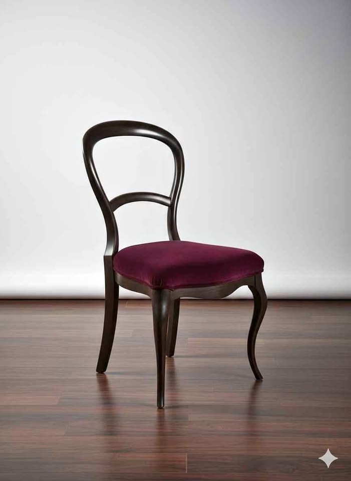 Victorian Rococo Revival Balloon Back Chair
