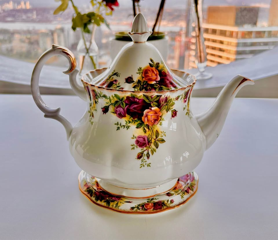 Royal Albert Old Country Rose Teapot and stand (trivet) - photo 2
