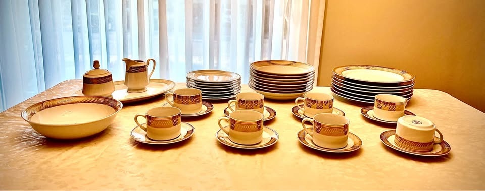 Elegant 43-Piece White & Gold Dinnerware Set - photo 5