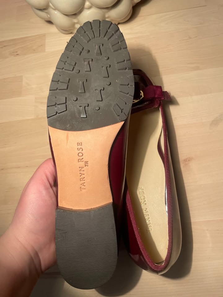 TARYN ROSE Gari leather Flats shoes, size US 7 - photo 2