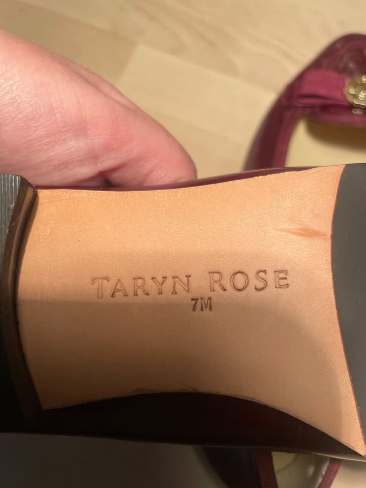 TARYN ROSE Gari leather Flats shoes, size US 7 - photo 3