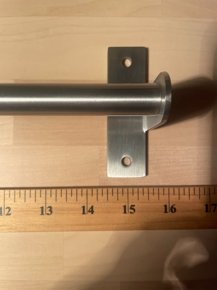 Stainless steel wall-mounted towel bar. - photo 2