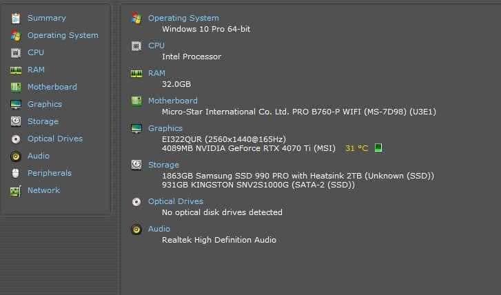 i7 14700F, RTX 4070 Ti, MSI Pro B760-P, 32GB DDR5 RAM - PC - photo 2
