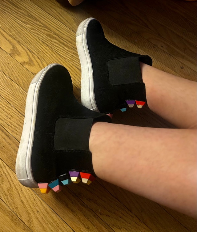FENDI BLACK SUEDE PLEXI STUD SLIP ONS