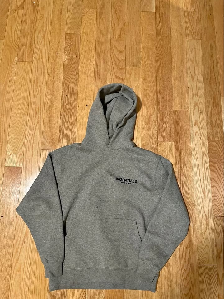Fear of God Essentials Dark Oatmeal Hoodie - Size Small