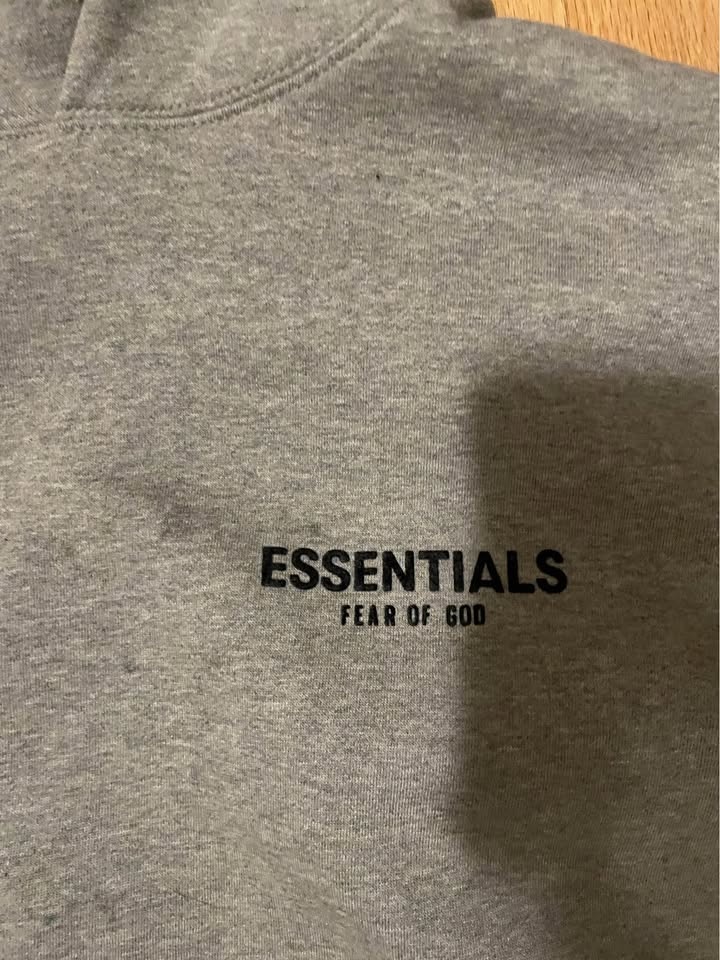 Fear of God Essentials Dark Oatmeal Hoodie - Size Small - photo 2