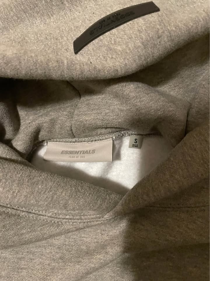 Fear of God Essentials Dark Oatmeal Hoodie - Size Small - photo 3