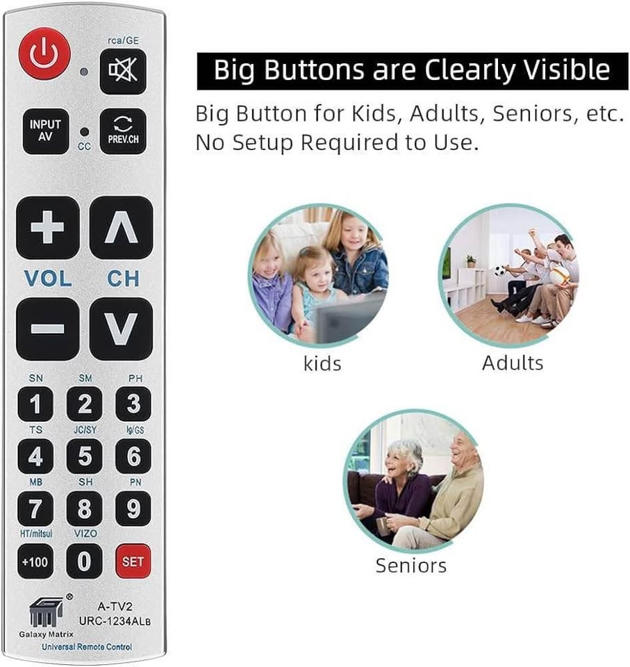 Big Button Universal Remote for Seniors - photo 3