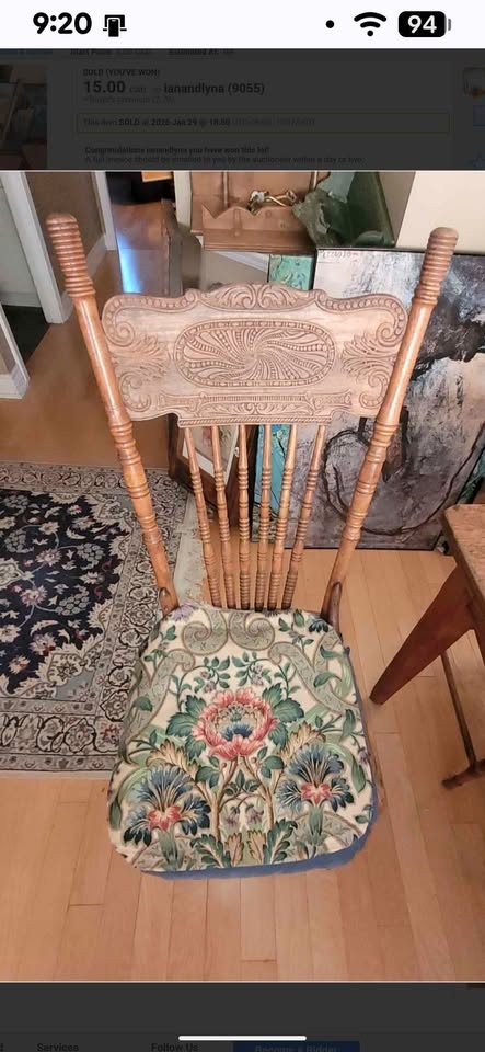 Antique Press Back Chairs - Set of 5 - photo 2