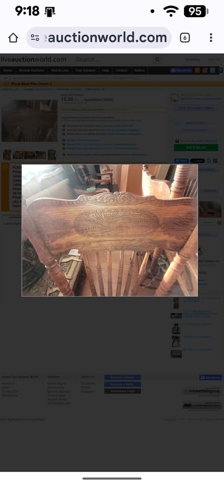 Antique Press Back Chairs - Set of 5 - photo 4