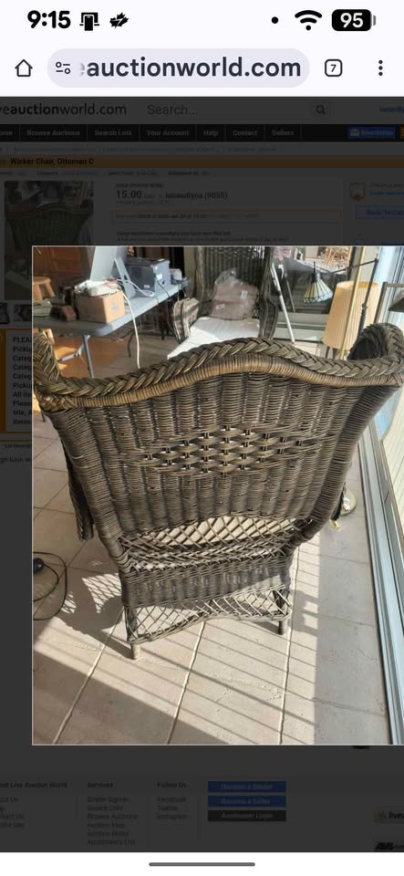 Malasian Wicker Chairs and Ottoman + Custom Cushions - photo 2