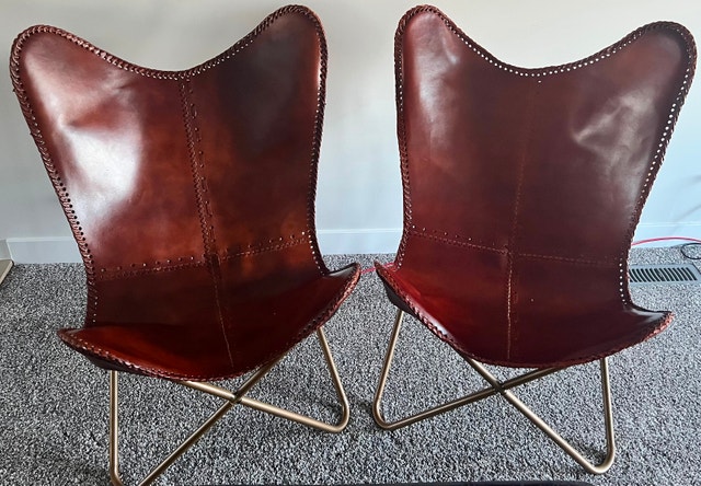 Leather Butterfly Chairs - photo 2