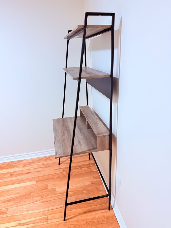 Modern Ladder Desk with Shelves - Space Saving Design - photo 5