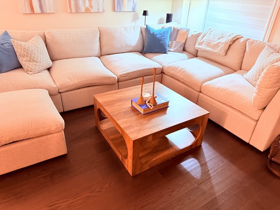 Modern Square Coffee Table - Paid $300 - Like New - photo 2