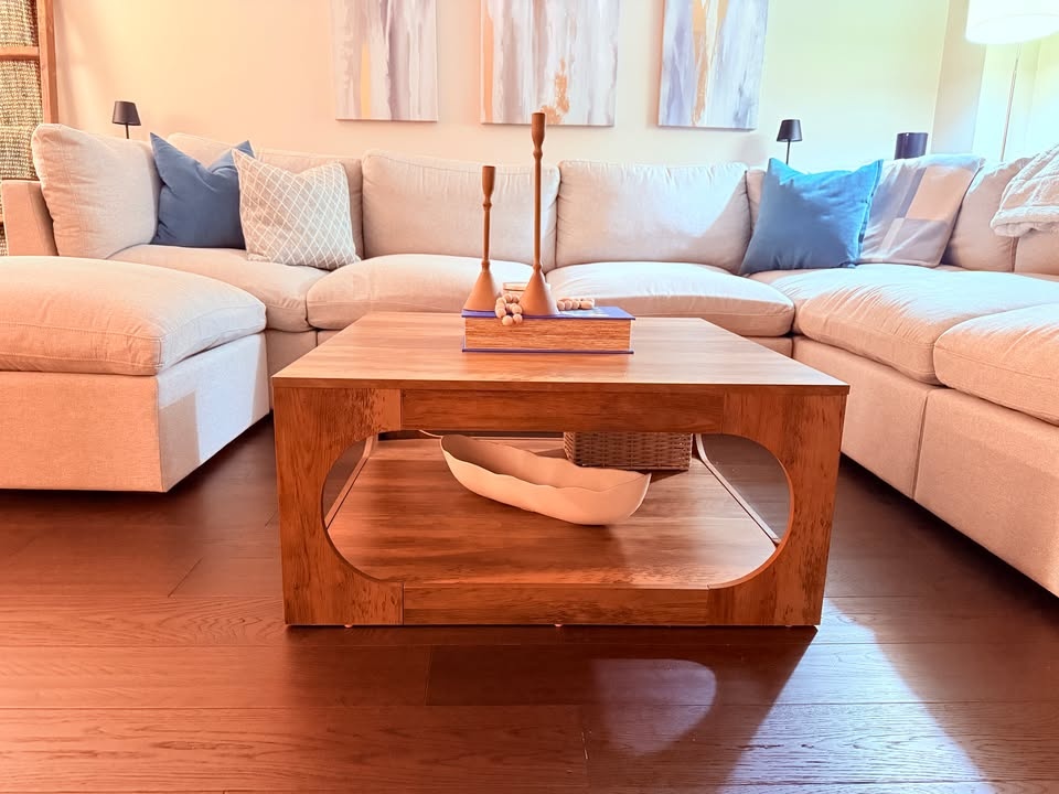 Modern Square Coffee Table - Paid $300 - Like New - photo 3