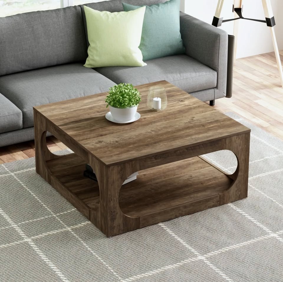 Modern Square Coffee Table - Paid $300 - Like New - photo 4