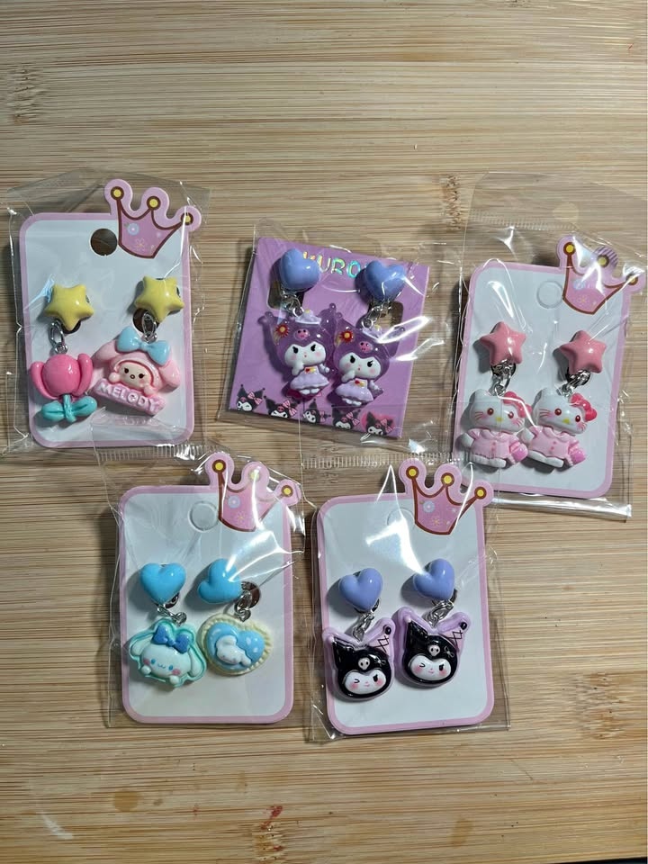 Sanrio clip on earrings