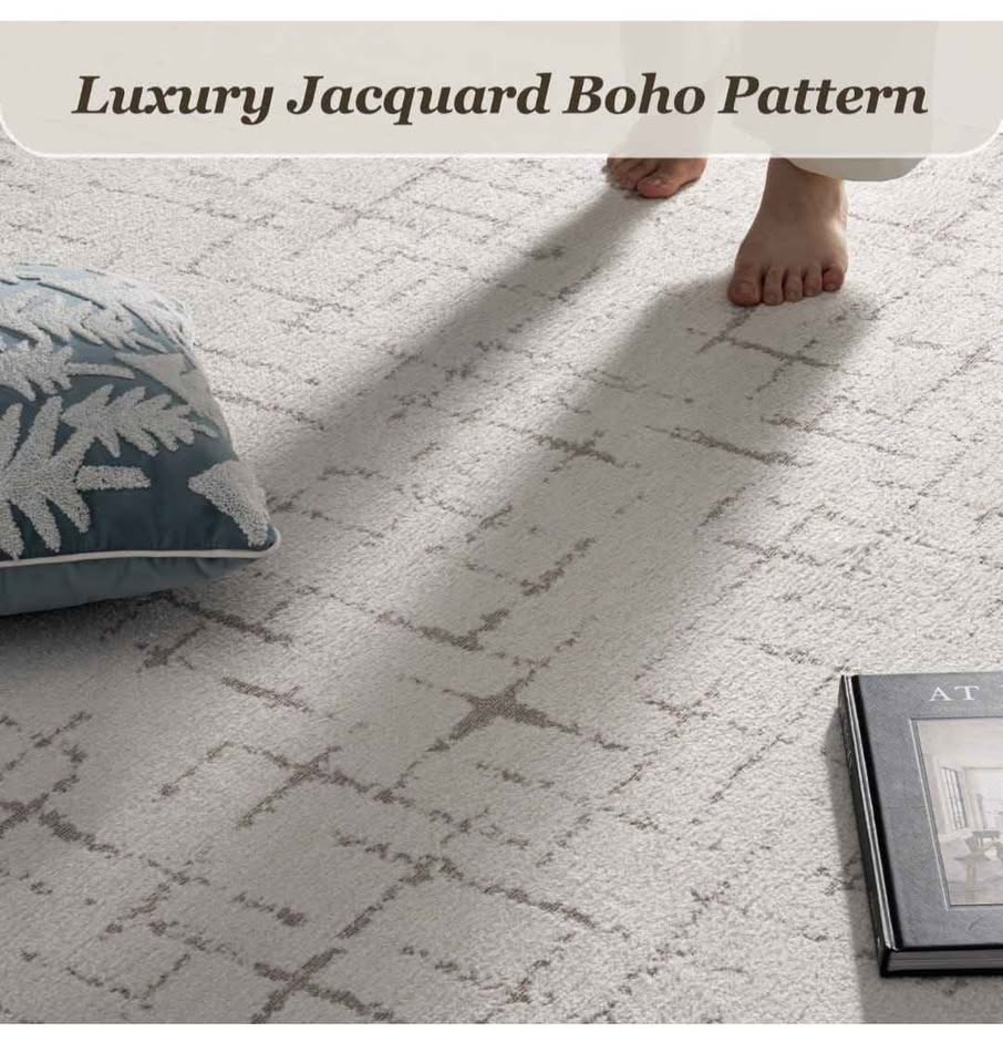 8x10 Beige Area Rug - Brand New Tufted Jacquard - Non-Slip - photo 5