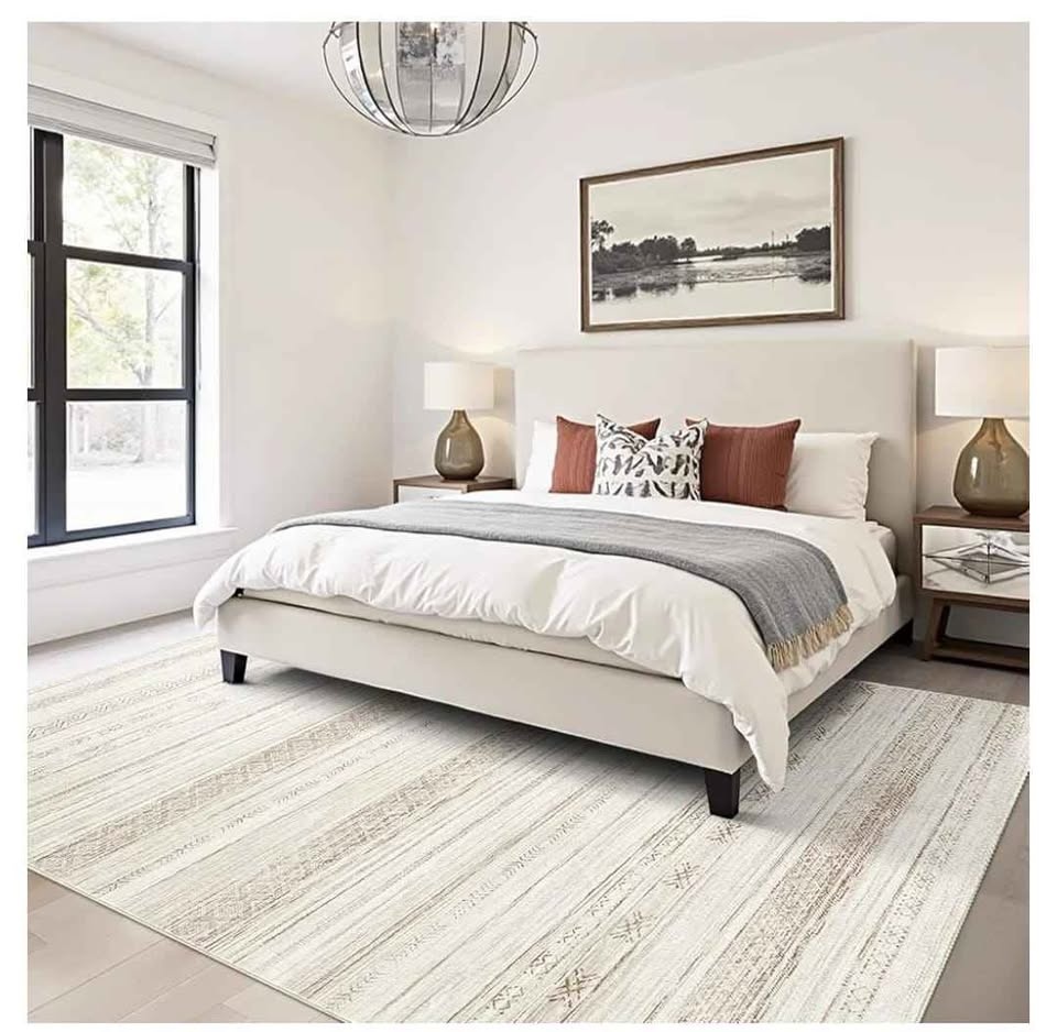 9x12 Brown/Beige Washable Boho Rug - Brand New - photo 2