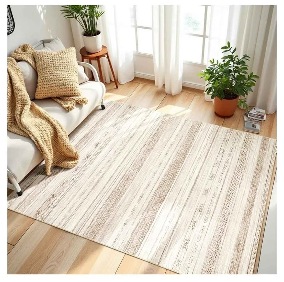 9x12 Brown/Beige Washable Boho Rug - Brand New - photo 3