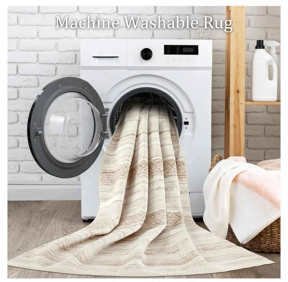 9x12 Brown/Beige Washable Boho Rug - Brand New - photo 4