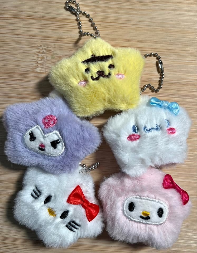 Sanrio Plush Style Ornaments (5pcs)