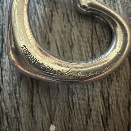TIFFANY & CO 925 Sterling Silver Elsa Peretti Open Heart Necklac - photo 3