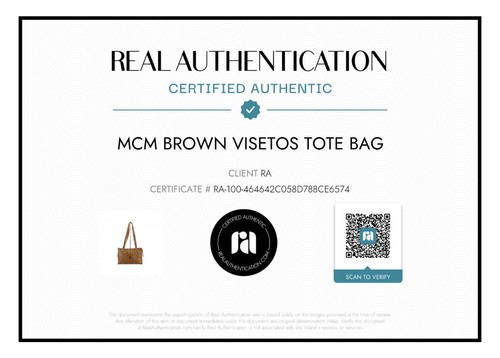 Vintage Authentic MCM Large Cognac Visetos Tote Shoulder Bag - photo 2