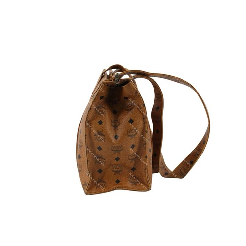 Vintage Authentic MCM Large Cognac Visetos Tote Shoulder Bag - photo 5