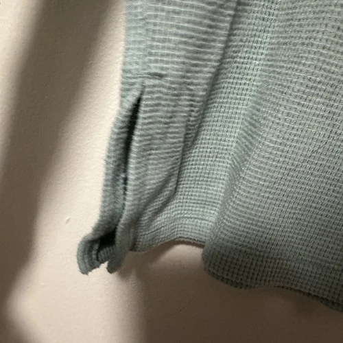 Victoria's Secret Green Waffle Knit Cropped Henley Shirt S - photo 4