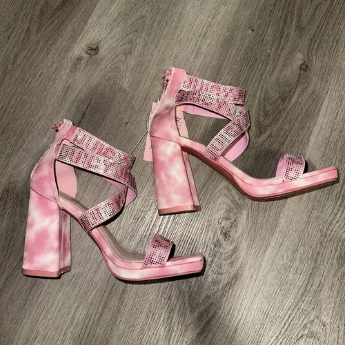 Juicy Couture Rhinestone Strap High Heel Sandals - Women's 6.5 - photo 3