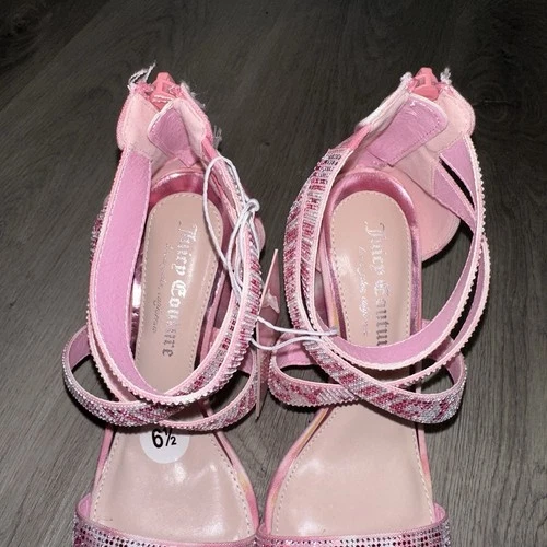 Juicy Couture Rhinestone Strap High Heel Sandals - Women's 6.5 - photo 4