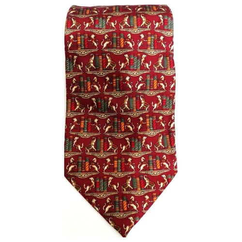 Salvatore Ferragamo Silk Neck Tie - Book Pattern - photo 2