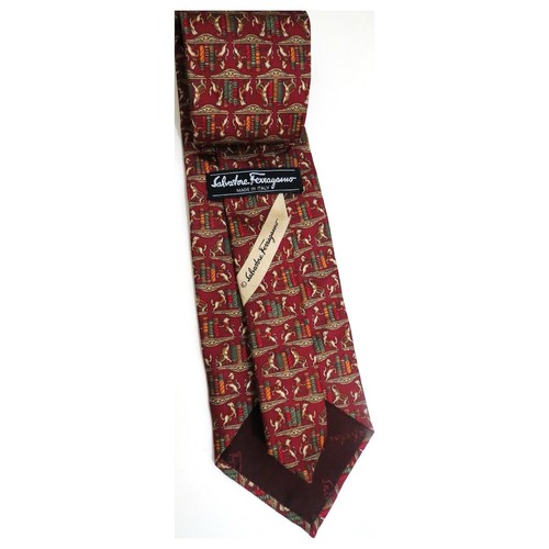 Salvatore Ferragamo Silk Neck Tie - Book Pattern - photo 3
