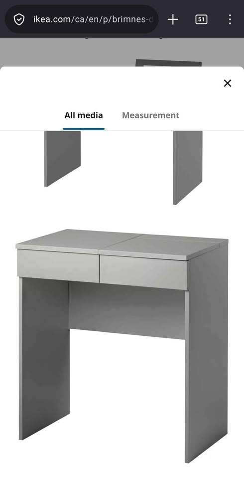 IKEA BRIMNES Dressing table w/ vanity mirror - photo 3