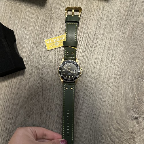 Invicta Pro Diver Watch - Black Dial, Green Leather - photo 4