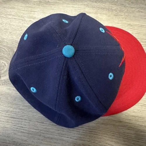 NEW ERA X THE HUNDEREDS Bomb Cap Hat Navy & Red Size 7 3/8 - photo 4