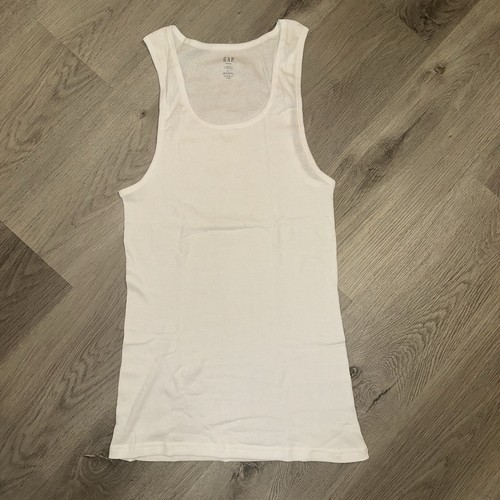 GAP Mens White Ribbed Buttery Soft Tank Top Mens L