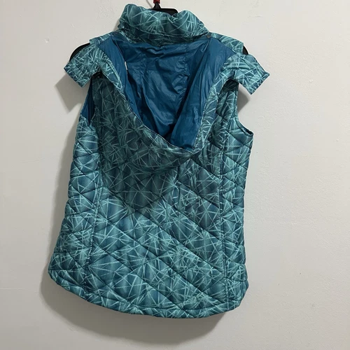 TEK GEAR Womens Teal Blue Pattern Padded Vest Size M - photo 2