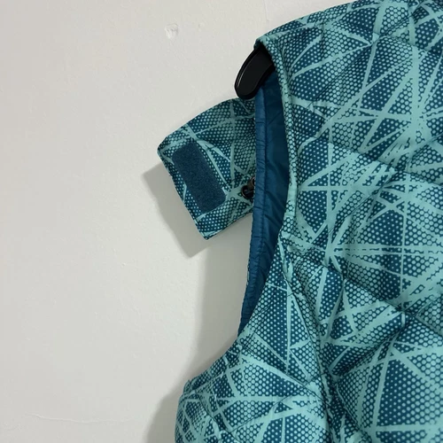 TEK GEAR Womens Teal Blue Pattern Padded Vest Size M - photo 4
